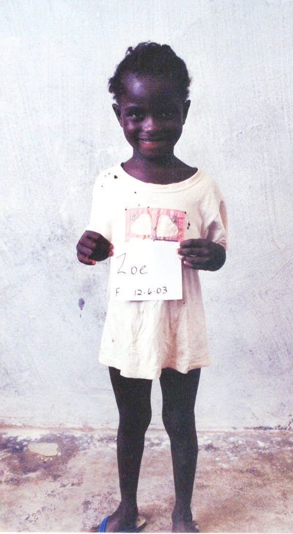 Olivia Harris as a young girl in Liberia
